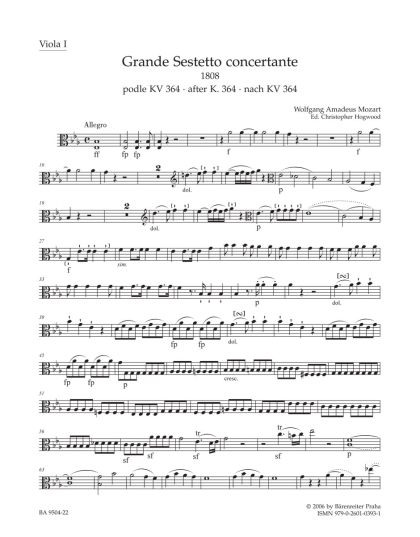 Grande Sestetto concertante (1808) podle Sinfonie concertante KV 364